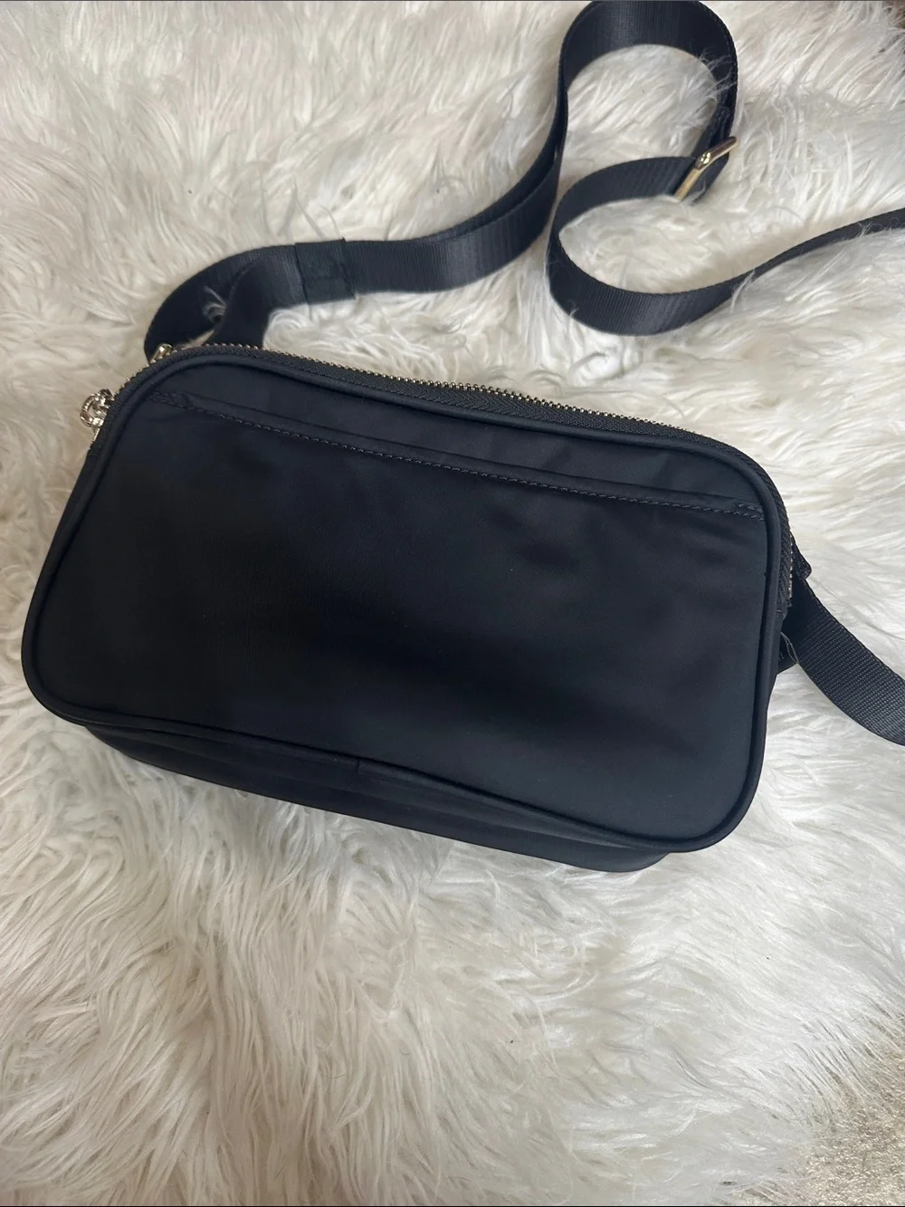 lululemon athletica Black Nylon Crossbody Messenger Bag